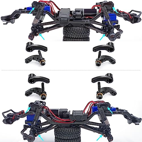 AXSPEED Aluminum RC Crawler Shocks Flex Blades 1/18 Adjustable Suspension Shock Mount for TRX4-M TRX4M Upgrade
