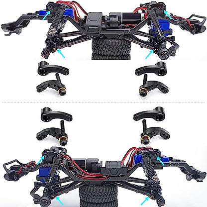 AXSPEED Aluminum RC Crawler Shocks Flex Blades 1/18 Adjustable Suspension Shock Mount for TRX4-M TRX4M Upgrade
