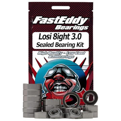 FastEddy Bearings Compatible with Team Losi 8ight 3.0 Sealed Bearing Kit
