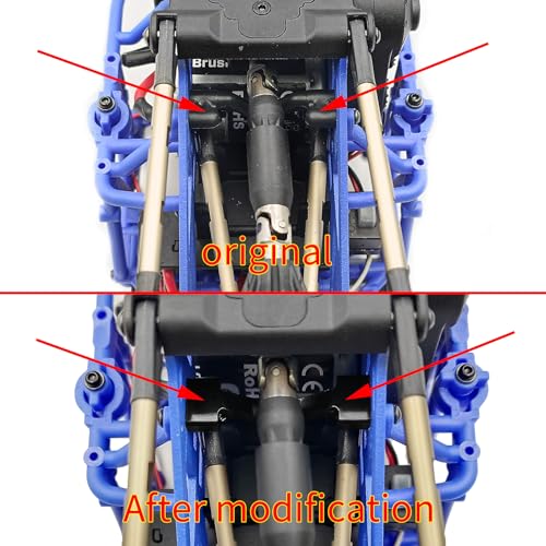 Aluminum Side Panel Crossbar Chassis Cross Brace Hoop Cross Bar for Losi 1/18 Mini LMT 4X4 Brushed Monster Truck Upgrades