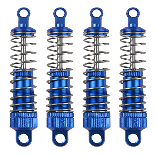 Aluminum Alloy Shock Absorber Suspension Damper Shocks Compatible with WPL C14 C24 C34 C44 MN Model D90 D91 MN99 1/16 RC Car (Blue) - color: Blue