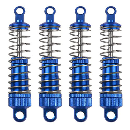 Aluminum Alloy Shock Absorber Suspension Damper Shocks Compatible with WPL C14 C24 C34 C44 MN Model D90 D91 MN99 1/16 RC Car (Blue) - color: Blue