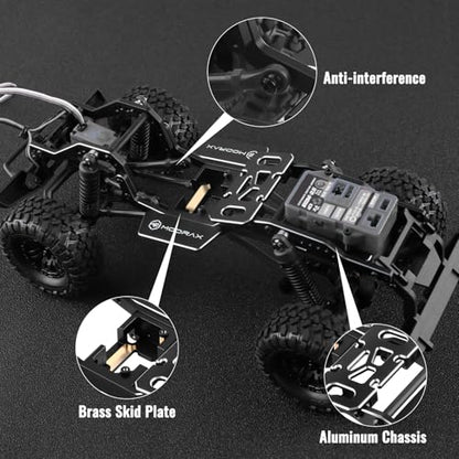 Aluminum LCG Chassis & Brass Skid Plate Kit 10° Angled for TRX4M | CNC Precision, Chassis Upgrade, Supports Multi-point Shock Installation