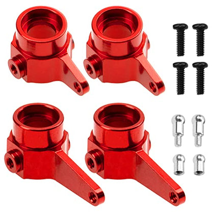 Metal Steering Knuckles Kit A-Arms Suspension Arm Rear Link Rod Shocks & Tires Upgrade Parts Compatible with WLtoys 284131 k979 k989 k999 1/28 RC Car