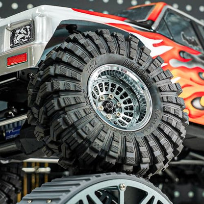 INJORA Turbine 1.9" Aluminum Wheel Offset -10mm for 1/10 RC Crawler(Bronze) - color: Bronze