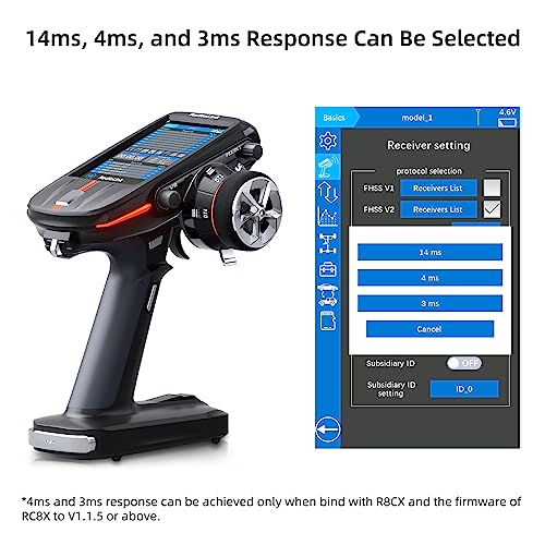 Radiolink R8FG 8CH 3ms Water Splash-Proof RC Gyro Receiver for RC Crawler | Long Distance Waterproof RX for RC Drifting Car Truck Boat Radio Controller RC8P/RC8X/RC6GS V3/RC4GS V3/T8FB/T8S/T12D/T16D