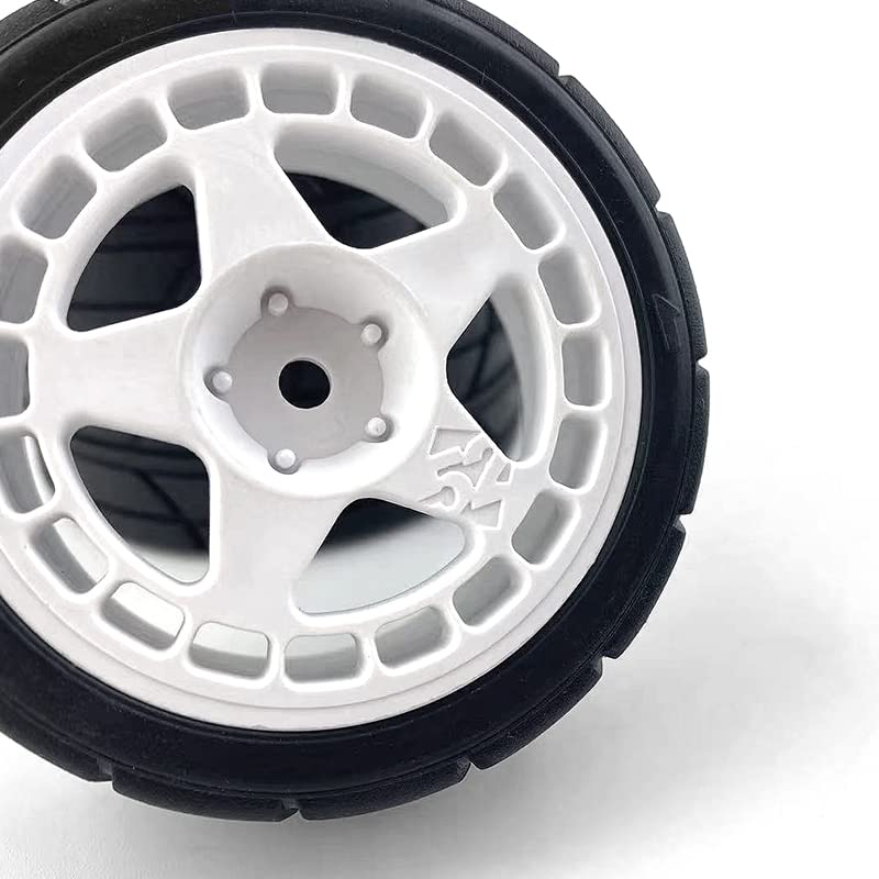 4PCS 12mm 65mm Rubber Tires Wheel Rim for 1/10 RC Rally Car HPI Tamiya LC Racing HPI Kyosho WRC Claw 43 Ken Block Fiesta Fifteen52 XV01 TT02