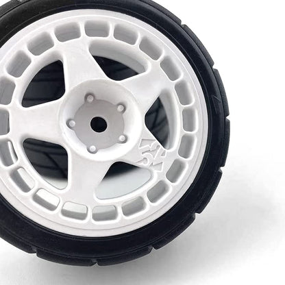 4PCS 12mm 65mm Rubber Tires Wheel Rim for 1/10 RC Rally Car HPI Tamiya LC Racing HPI Kyosho WRC Claw 43 Ken Block Fiesta Fifteen52 XV01 TT02