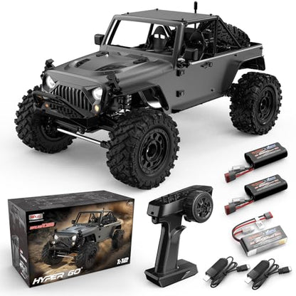 HYPER GO H12Y 1/12 Brushless 4X4 RC Rock Crawlers for Adults with 3 Battery (2 x 2000 mAh and 1 x 3000 mAH Battery and 2 Charging Cable Include) d