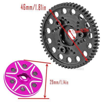 RCMYou RC 56T Slipper Clutch (0.8Mod) Transmission Gears Spur Gear Upgrades Part for 1/10 Rustler 2wd VXL/Slash 2wd VXL/Stampede 2wd VXL/Bandit 2wd VXL,56T Slipper Clutch,Pink - color: Pink - (56t Slipper Clutch)