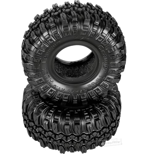 RC 1.0 Beadlock Tires for 1/18 TRX4M / Ascent-18 / SCX24 / FCX24 RC Crawler,1.0 In High Traction High Grip Rubber Tires w/Foam Insert,Style 4 - style: Style4(4pcs)