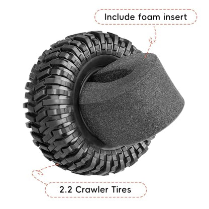 2.2 Crawler Mud Tires Foam Inserts Height 4.92 inch / 125mm for 1/10 Scale Rock Crawler, Set of 4
