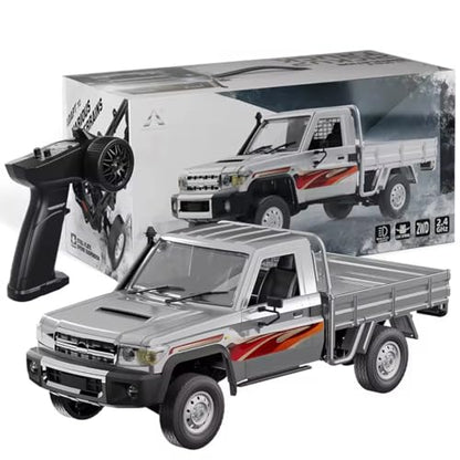 RC Rock Crawler Model, 2.4GHz All-Terrain 15KM/H Remote Control Pickup Car with LED Lights, 1:14 Scale Off-Road Truck for Adults - color: Sg-1406 Silver