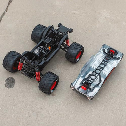 ARRMA 1/16 Quake GROM 4X4 RTR Brushed Monster Truck, Red | RC Truck, Battery & Charger Included, ARA2137T1 - color: Red