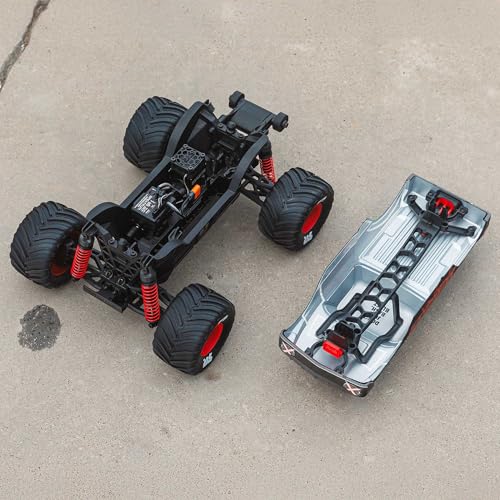 ARRMA 1/16 Quake GROM 4X4 RTR Brushed Monster Truck, Red | RC Truck, Battery & Charger Included, ARA2137T1 - color: Red