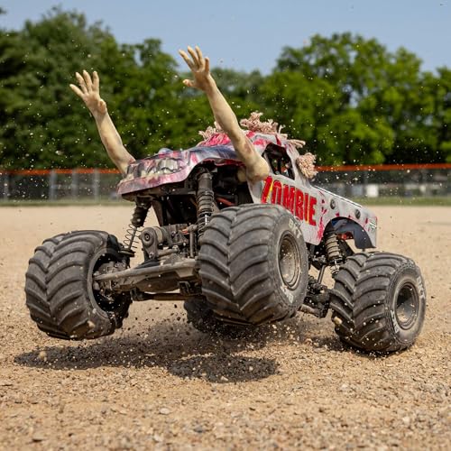 Losi 1/18 Mini LMT Zombie 2S 4X4 RTR Brushed Monster Truck Battery & Charger Included Red LOS01026T4 - color: Red
