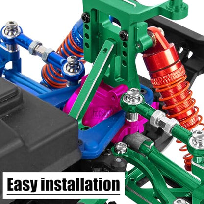 Alloy Gearbox Transmission Case Front&Rear Differential Housing for 1/18 LaTrax Teton Desert Prerunner Rally,Wave Box Gearbox Hops Up,SST-Replaces Part 7530(Pink) - color: Pink(2pcs)