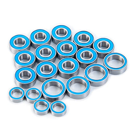 20Pcs Blue Rubber Seals RC Ball Bearing Kit | For All Tamiya TT-01, RC Crawler Car