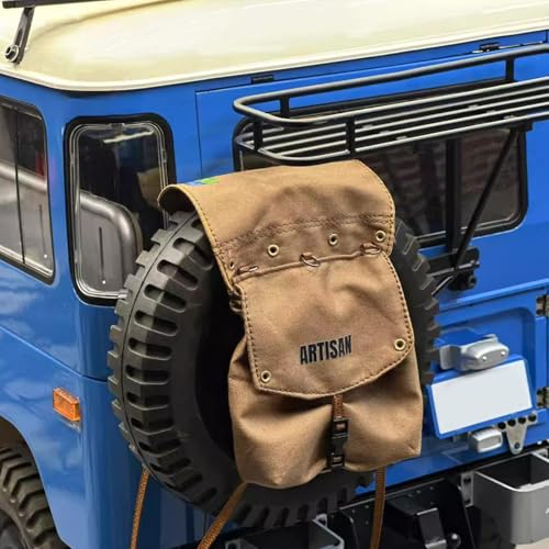 RC Spare Tire Cover Trash Bag, RC Simulation Scale Decoration Accessories for 1/10 RC Crawlers TRX4 SCX10 GEN7 GEN8 LC70 Upgrades Parts (Dark Black) | Fits 1.9" & 2.2" Tires, Scale Accessories, Trail Style, 1/10 RC Crawler Decoration
