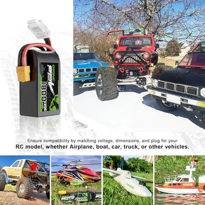 OVONIC 14.8V 120C 1800mAh 4S Lipo Battery