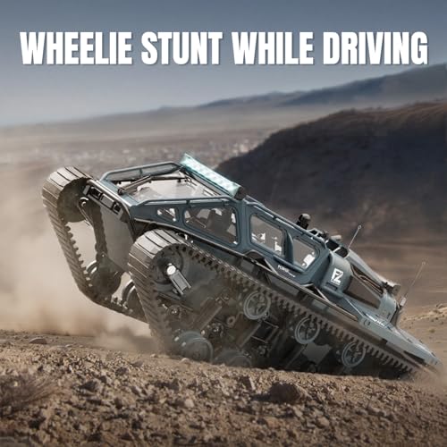 1:16 RC Tank Remote Control Tank Off-Road RC Truck 4WD RC Crawler 360°Rotating Drifting Car with 2 Batteries - color: Gray, size: 1:16