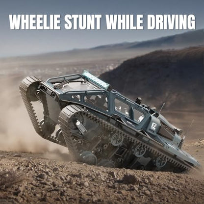 1:16 RC Tank Remote Control Tank Off-Road RC Truck 4WD RC Crawler 360°Rotating Drifting Car with 2 Batteries - color: Gray, size: 1:16