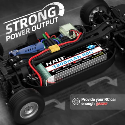 HRB 4S 3300mAh Lipo Battery 60C 14.8V XT60 Compatible with RC Plane