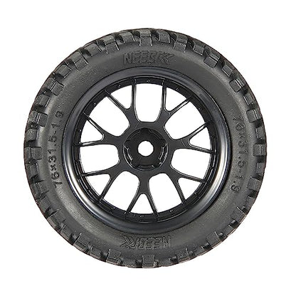 4PCS 76mm/2.99inch RC Rally Car Tyres 12mm Hex Hub Rubber Tires & Plastic Wheel Rims for 1/16 1/14 1/12 1/10 RC Touring Car On-Road Off Road Buggy(NOT Glued) - size: A