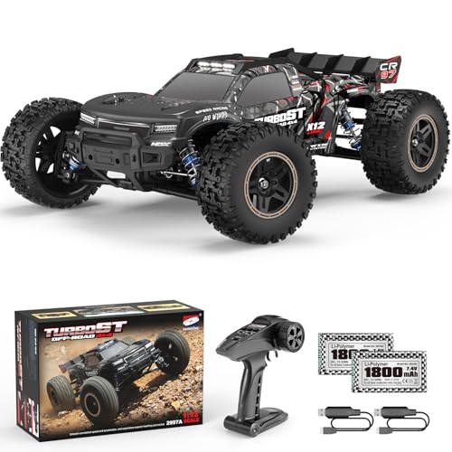 HAIBOXING 2997A 1/12 Brushless RC Cars, Fast RC Enthusiast Grade Max 45 Mph | 60A Waterproof ESC, Oil-Filled Shock, Center Differential, Fast 4WD Remote Control Car, 3S Batteries Applicable, Not Included - style: RC Stadium Truck