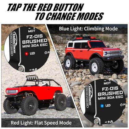 30A Brushed Mini ESC and 050 50T Brushed Motor with Metal Motor Mount for Axial SCX24 1/24 RC Crawler Upgrade Parts