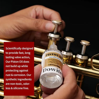 Premium Trumpet Valve Oil & Tuning Slide Grease Combo – 30ml Synthetic Lubricant Set for Brass Instruments, Smooth Fast Valve Action & Easy Maintenance
