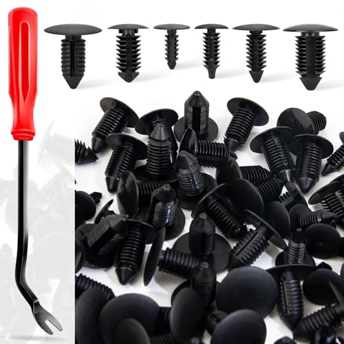 160 Pcs Christmas Tree Style Fender Retainer Clips 6mm/7mm/8mm/9mm/10mm/11mm Nylon Universal Auto Body Fastener Clip Assortment, Fender Bumper Shield Door Panel Push Pins Rivets for Car Truck Vehicle - size: 160 Pcs