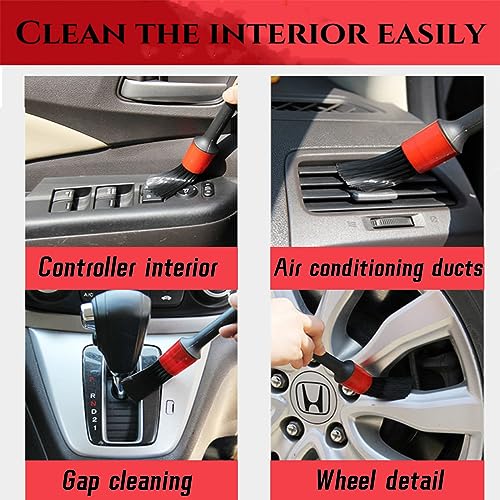 10pcs Auto Car Detailing Brush Set,Car Interior Cleaning Kit,Including 5pcs Car Detailing Brushes, 3pcs Wire Brush and 2pcs Different Soft Bristle dusting Brush for car Interior. | Professional Dusting Cleaning Supplies Including 5pcs Car Detailing Brushe