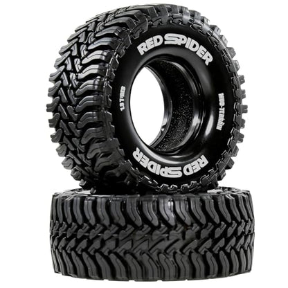 REDSPIDER 1.3" RC Crawler Tires with Foam Inserts, 68mm All Terrain for 1/18 TRX4M FCX18, 1/24 SCX24 AX24 FCX24 Micro Crawler Upgrade Parts, 4PCS (Tires)