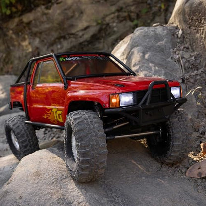 Axial SCX10 III 1987 Toyota SR5 4X4 RC Truck 1/10, RTR, Red | Brushed Rock Crawler, AXI-2062T2, Lipo Battery and Charger Not Included - color: Red