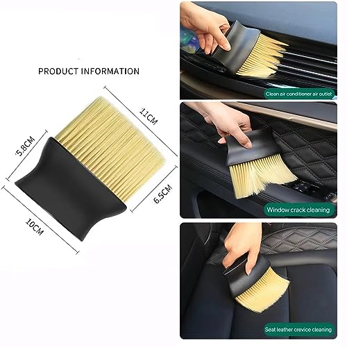 10pcs Auto Car Detailing Brush Set,Car Interior Cleaning Kit,Including 5pcs Car Detailing Brushes, 3pcs Wire Brush and 2pcs Different Soft Bristle dusting Brush for car Interior. | Professional Dusting Cleaning Supplies Including 5pcs Car Detailing Brushe