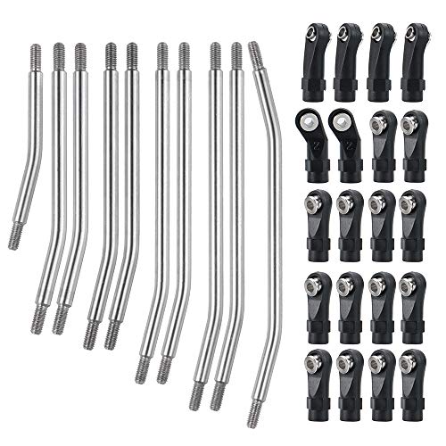 Steel 313mm Wheelbase Links End Rod RC Linkage for AXIAL SCX10-II | 1/10th SCX10-2 RC Crawler Car Upgrade Parts