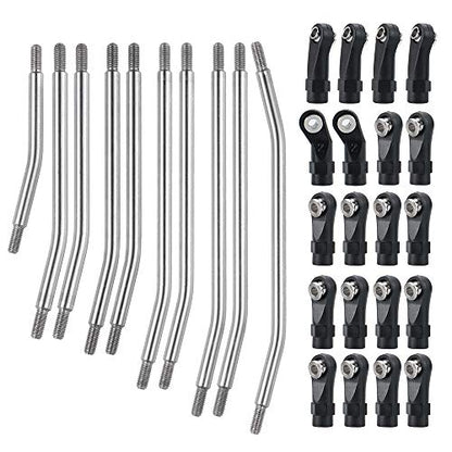Steel 313mm Wheelbase Links End Rod RC Linkage for AXIAL SCX10-II | 1/10th SCX10-2 RC Crawler Car Upgrade Parts