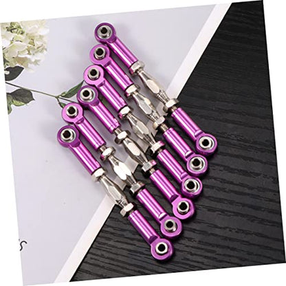 6pcs Aluminum Turnbuckle Rod Linkages for Upgrades Machined Easy Install Rc Crawler Accessory Parts - color: Purple