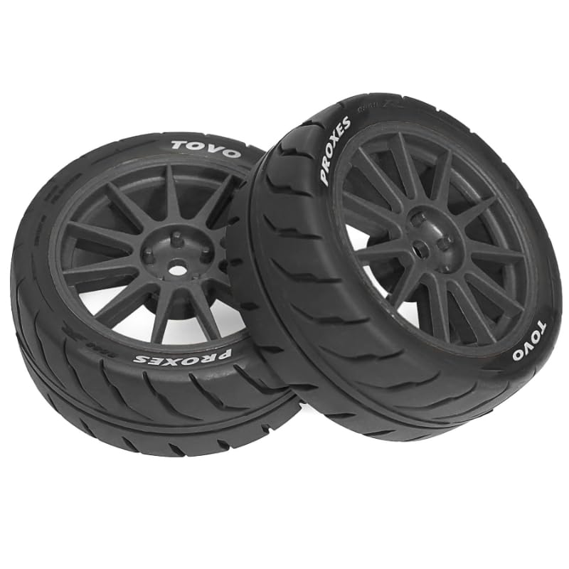 4PCS 68MM 1/10 RC On Road Tyres For 1/10 Scale RC Drift Cars Tamiya TT01 TT02 XV01 TA06 PTG2 HPI KYOSHO FW06 HSP TA06 A959 Traxxas W212 /Hex:12mm (Black) - color: Black