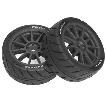 4PCS 68MM 1/10 RC On Road Tyres For 1/10 Scale RC Drift Cars Tamiya TT01 TT02 XV01 TA06 PTG2 HPI KYOSHO FW06 HSP TA06 A959 Traxxas W212 /Hex:12mm (Black) - color: Black
