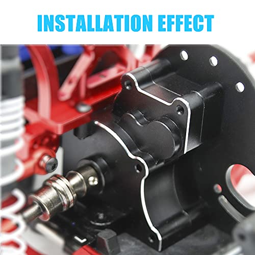Globact Aluminum Transmission Case Gearbox with Aluminum Motor Plate and Arm Mounts Upgrade Parts for Traxxas Slash 2WD Rustler Stampede Bandit 1/10 RC Car (Replace of 3691) | Aluminum Gearbox Halves for Traxxas Slash 2WD Rustler Stampede Bandit F-150 (Re
