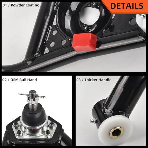 XKV Front Upper & Lower Suspension Control Arms | Compatible with 1967-1969 Camaro/Firebird,1968-1974 Chevy Nova,1973-1974 Oldsmobile Omega,2-4" Lift Kit,W/Ball Joint - size: 68-74 Chevy Nova
