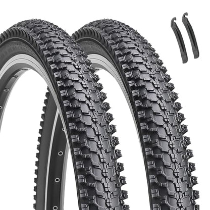 Hycline Mountain Bike Tire: 20/24/26/27.5-inch Folding Replacement High-Performance Wear-Resistant Bicycle Tires for MTB Off-Road Bike - size: 26x1.95 30TPI, style: Qty 2 Tires