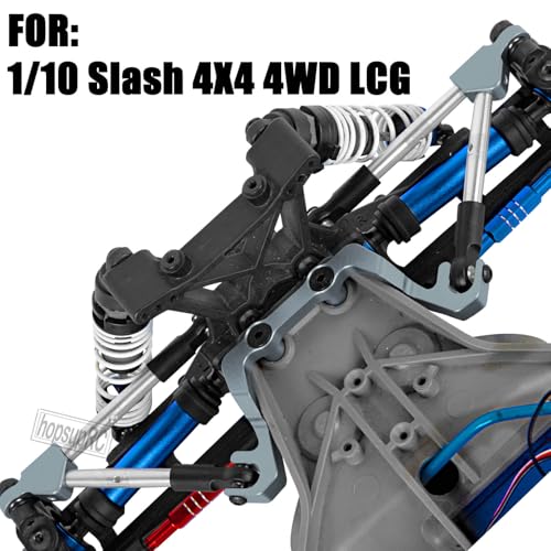 7075 Aluminum C Hub Front Tie Rods with Stabilizer Upgrade Parts for 1/10 Slash 4X4 4WD LCG.Titanium - color: Titanium(for 1/10)