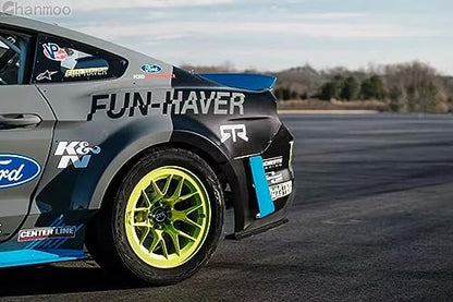 1/8 RC On Road Car Tires and Wheels Rims 17mm Hex 103mm Rubber Rally Tyres for 1:8 Scale RC On-Road Racing Car HPI WR8 HSP Hobao ARRMA Redcat Losi Kyosho VRX RC Rally Drift Car 4PCS (Green) - color: Green