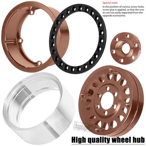 1.9 Dually Beadlock RC Wheel RC Tires for 1/10 SCX10 90046 AXI03007 TRX4 TRX6 VS4-10 Gen7 Gen8 MST CFX D90,Aluminum 1.9" Wheel Hub Rim RC Truck Tires 4pcs w/Adjustable Offset 4PCS Bronze - color: Bronze/Rc Wheel