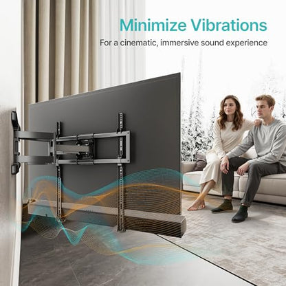 Soundbar TV Mount,33lbs Capacity,Compatible with Depth from 1.6" to 7.2" | Anti-Vibration Pads to Reduce Vibration,Soundbar Mount under TV,Easy Installation
