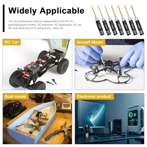 RC Tool Kit Set Hex Driver 0.9mm 1.27mm 1.5mm 2mm 2.5mm & Phillips Head Screwdriver 3mm 4mm for Traxxas Axial SCX24 Redcat WLtoys 1/16 1/18 1/24 RC Truck Crawler