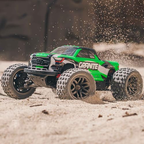 ARRMA 1/18 Granite GROM MEGA 380 Brushed 4X4 Monster Truck RTR, Green | RC Truck, Includes Battery & Charger, ARA2102T3 - color: Green